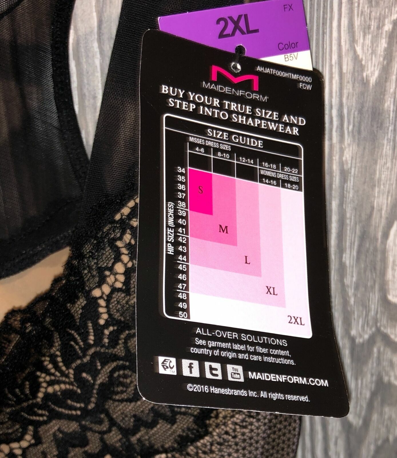 Maidenform Sensuously Shaping Wear Your Own Bra-Slip #DM2002, Beige, Black