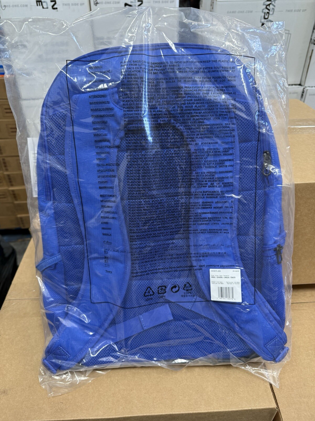 Brand New Nike Brasilia XL 9.5 Team Sports Backpack Blue Black DM3975-405