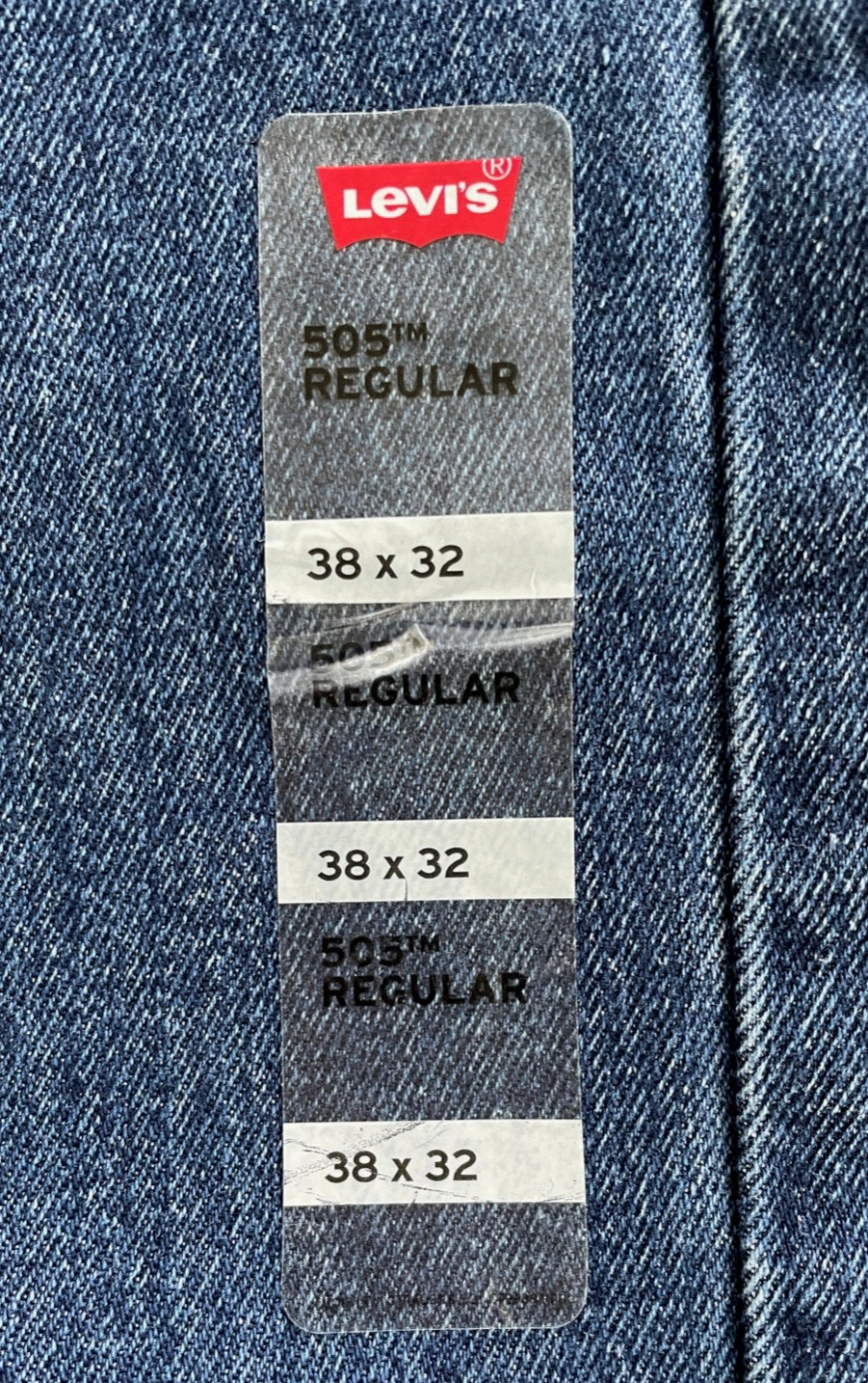 NWT LEVI’S 505 Regular Fit Blue Denim Jeans Men’s Tagged 38/32 ( 37×30 3/4 )