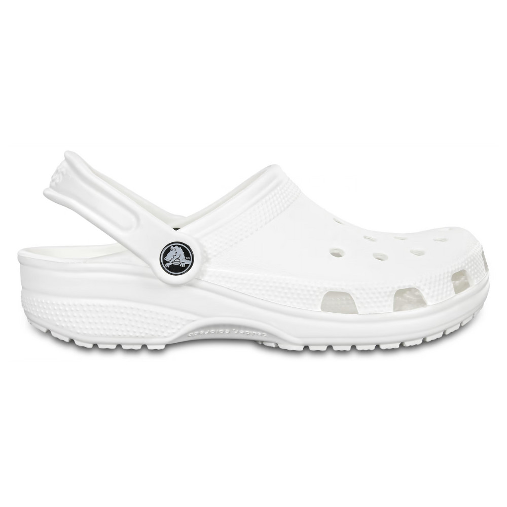 Crocs White Unisex Adult Classic Slip On Sandals Ultra Light Water-Friendly