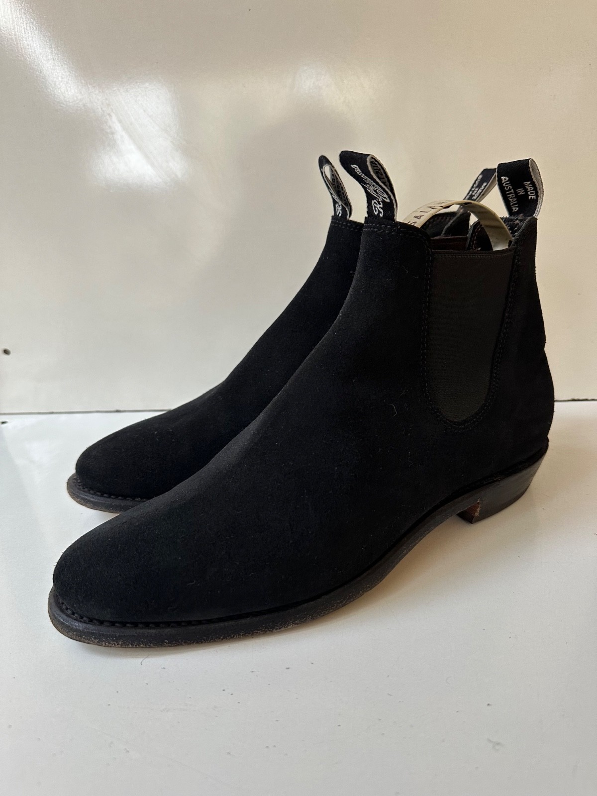 R.M.Williams Craftsman Suede Black Men’s Ankle Boots UK 8.5 USA 9.5
