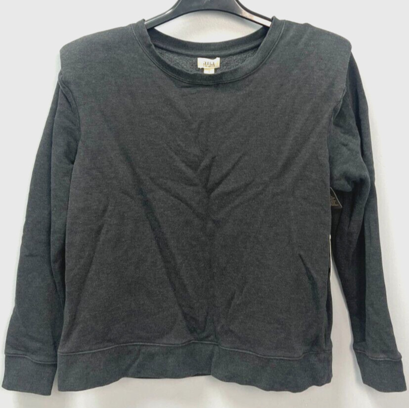 A.N.A Gray Long Sleeve Padded Shoulder Sweatshirt Women’s Size Large
