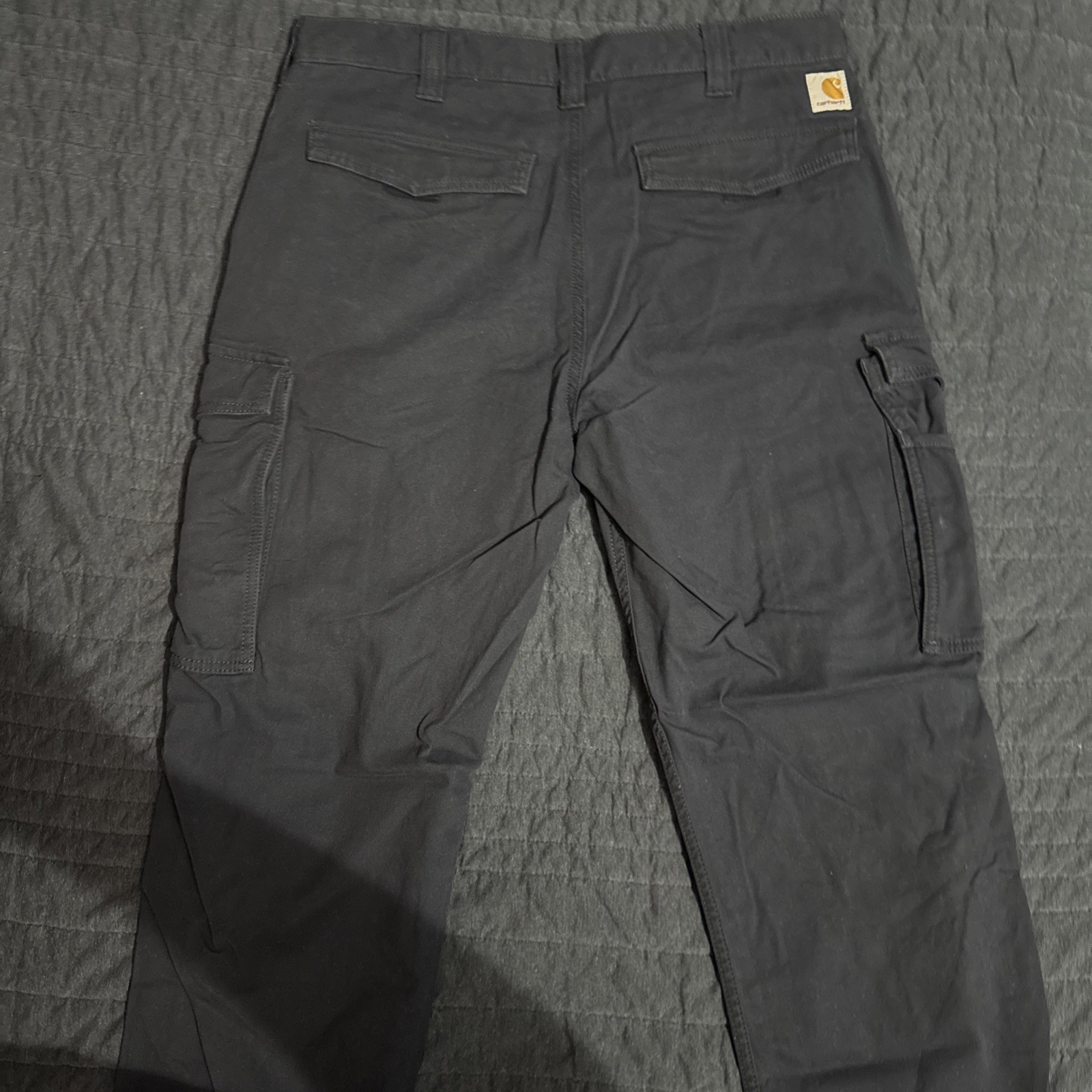 BRAND NEW Carhartt 34×32 Relaxed Fit Canvas Cargo Work Pants, Navy, 103574