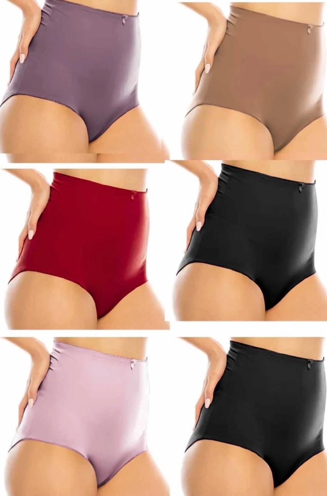 High Waist Briefs Lot 2,4 or 6 Panties Tummy Control High Rise Underwear 58 S-5X