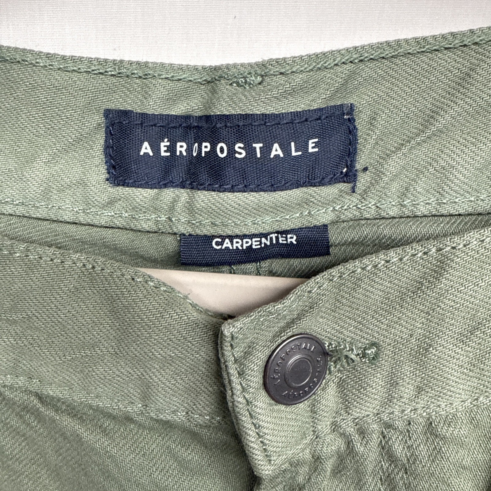 Aero Aeropostale Carpenter Non Stretch Mens Jeans 33×32 Green