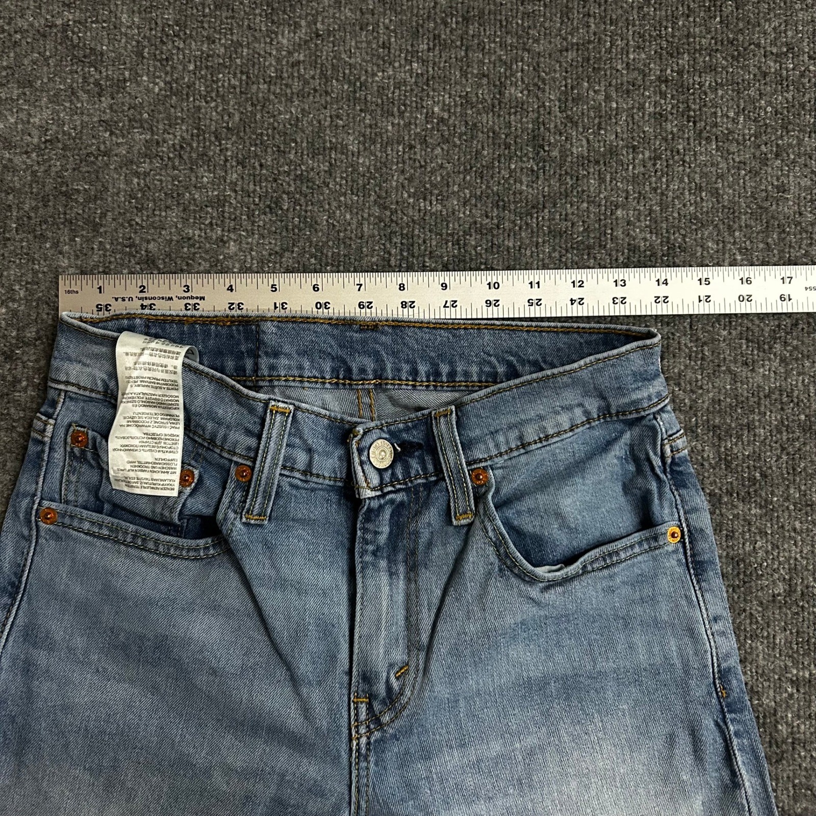 Levi’s Jeans Mens Size 28×32 512 Slim Taper Light Wash Blue Denim Streetwear