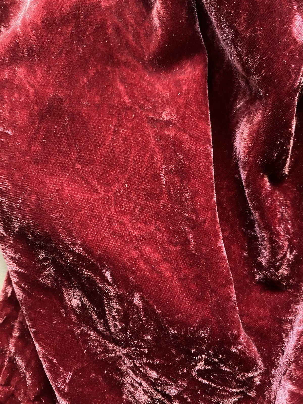 John Mark Red Solid Velvet Viscose/Nylon Button-Up Point Collar Shirt 1X