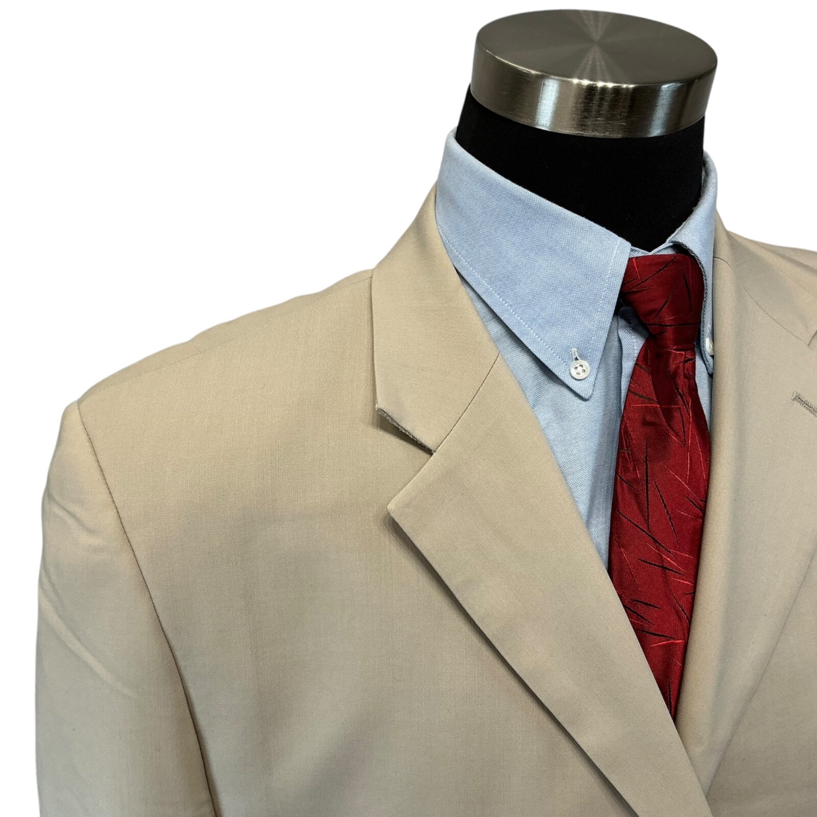 42S LINEAGE MILAN NY Men’s 100% MERINO WOOL Super 120s ivory Beige tan. NEW