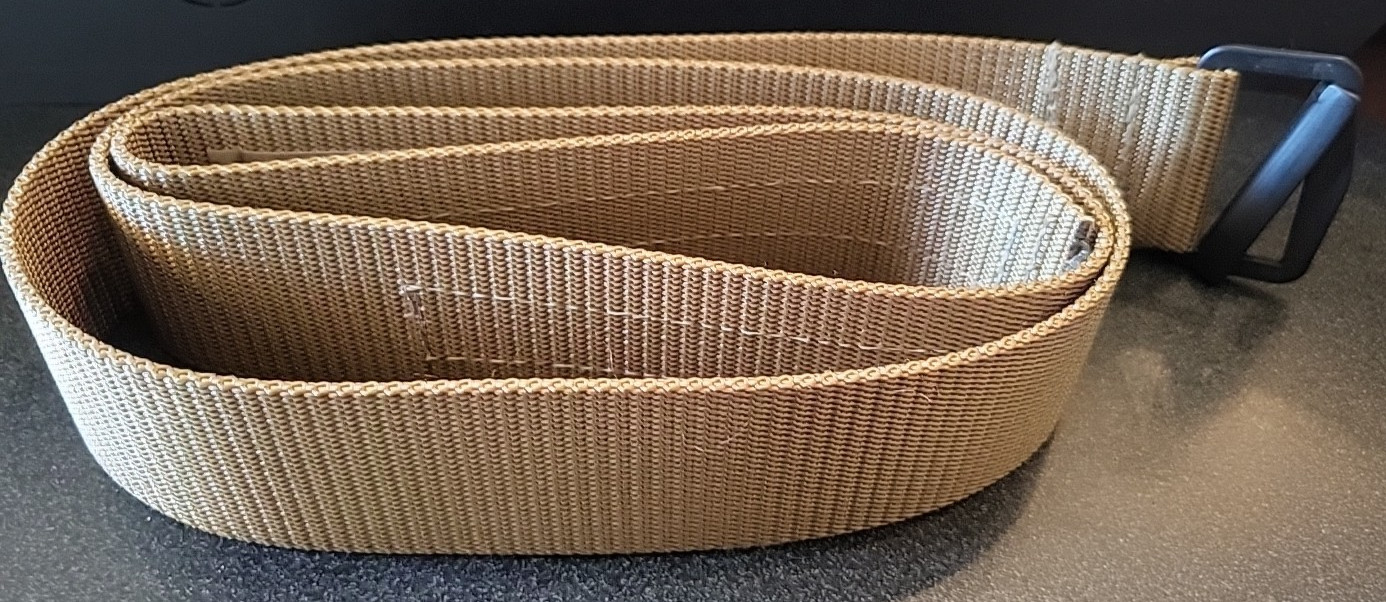 Tactical Military Heavy Duty Riggers Uniform Belt BDU SIZE XL BROWN 53″ LONG