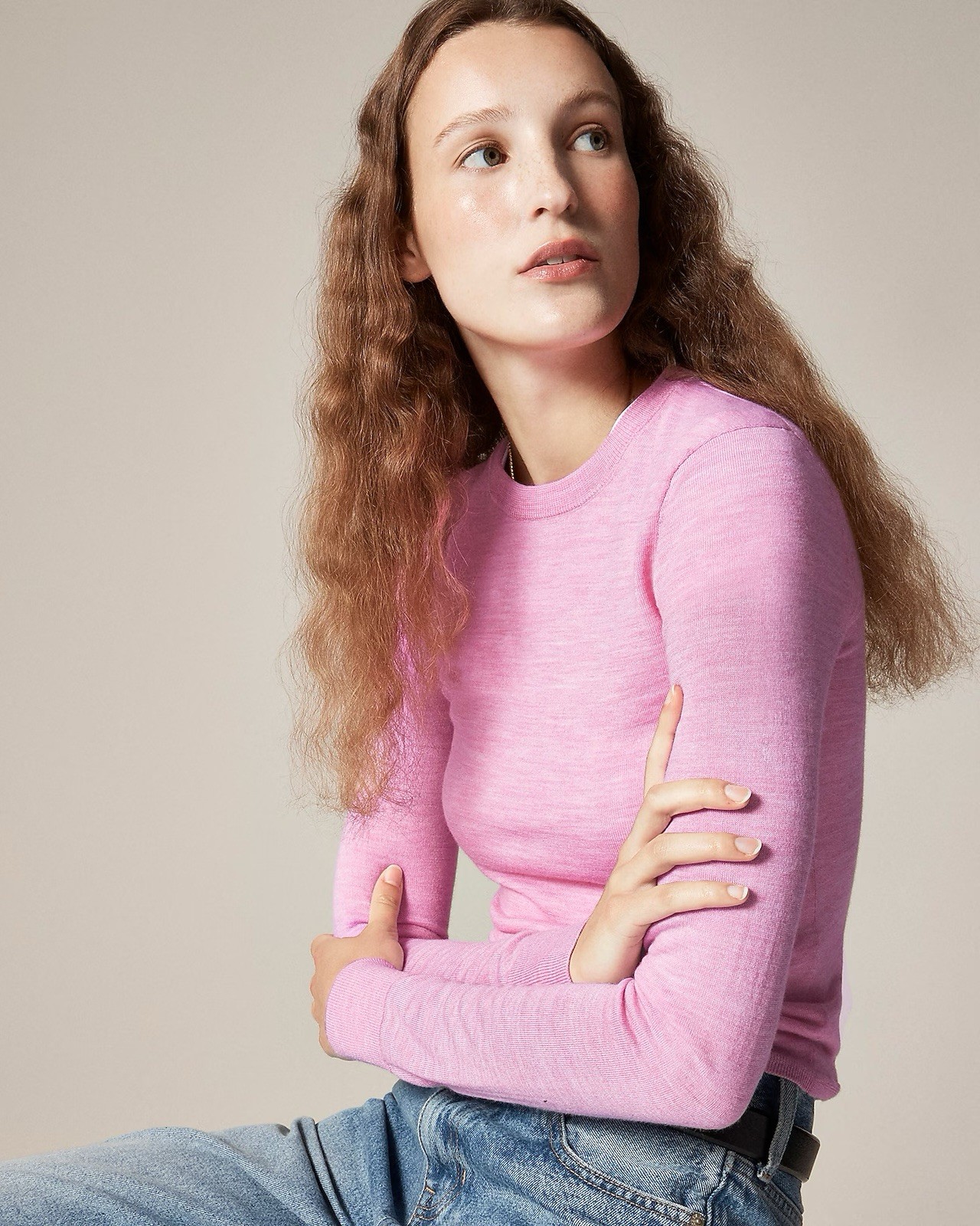 NWT J Crew Pink Lavender Carolyn Sweater Size M (Sold Out)