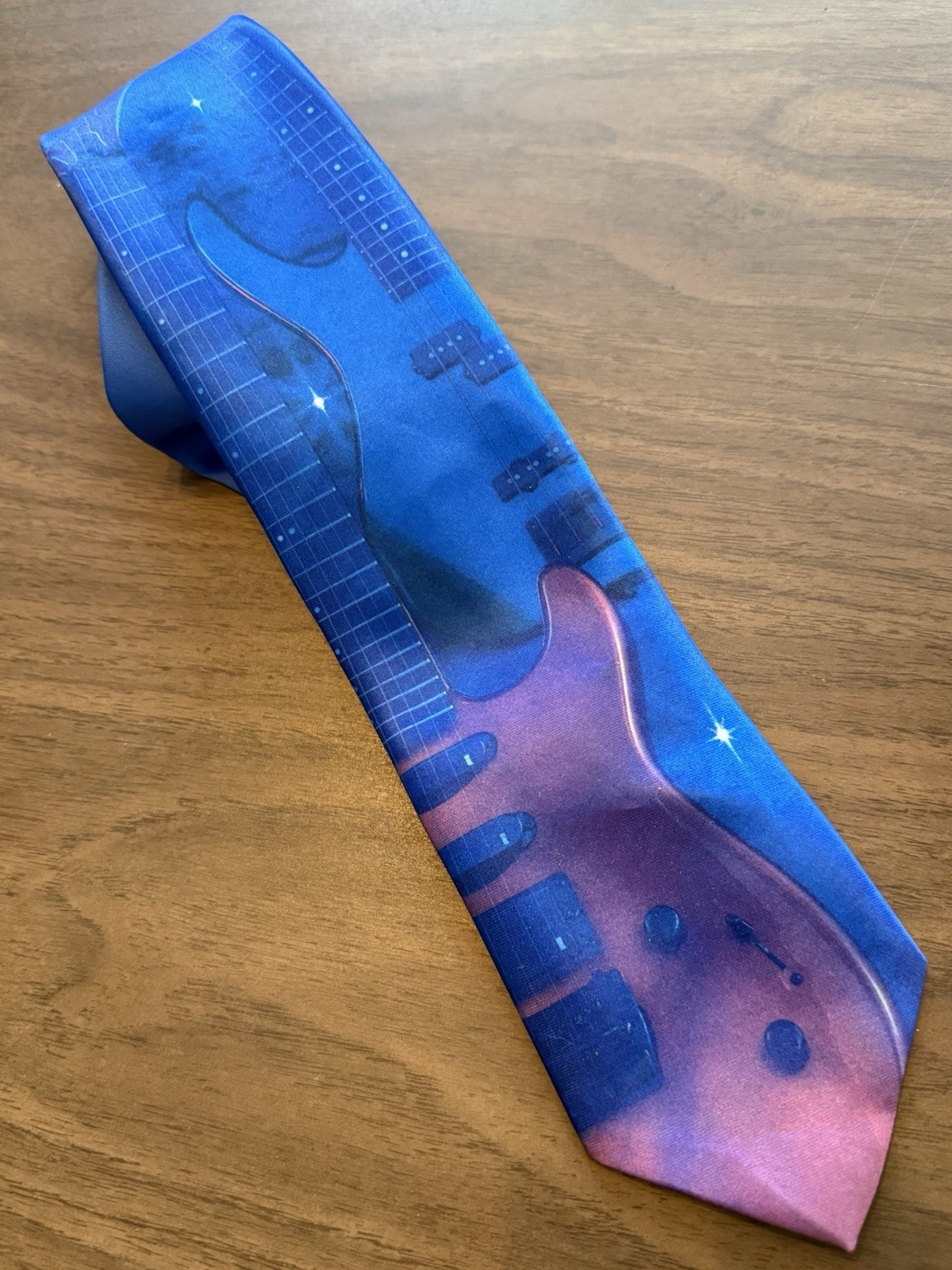 Vintage 1992 Ralph Marlin Electric Guitars Purple Blue Neck Tie Wil D. West USA