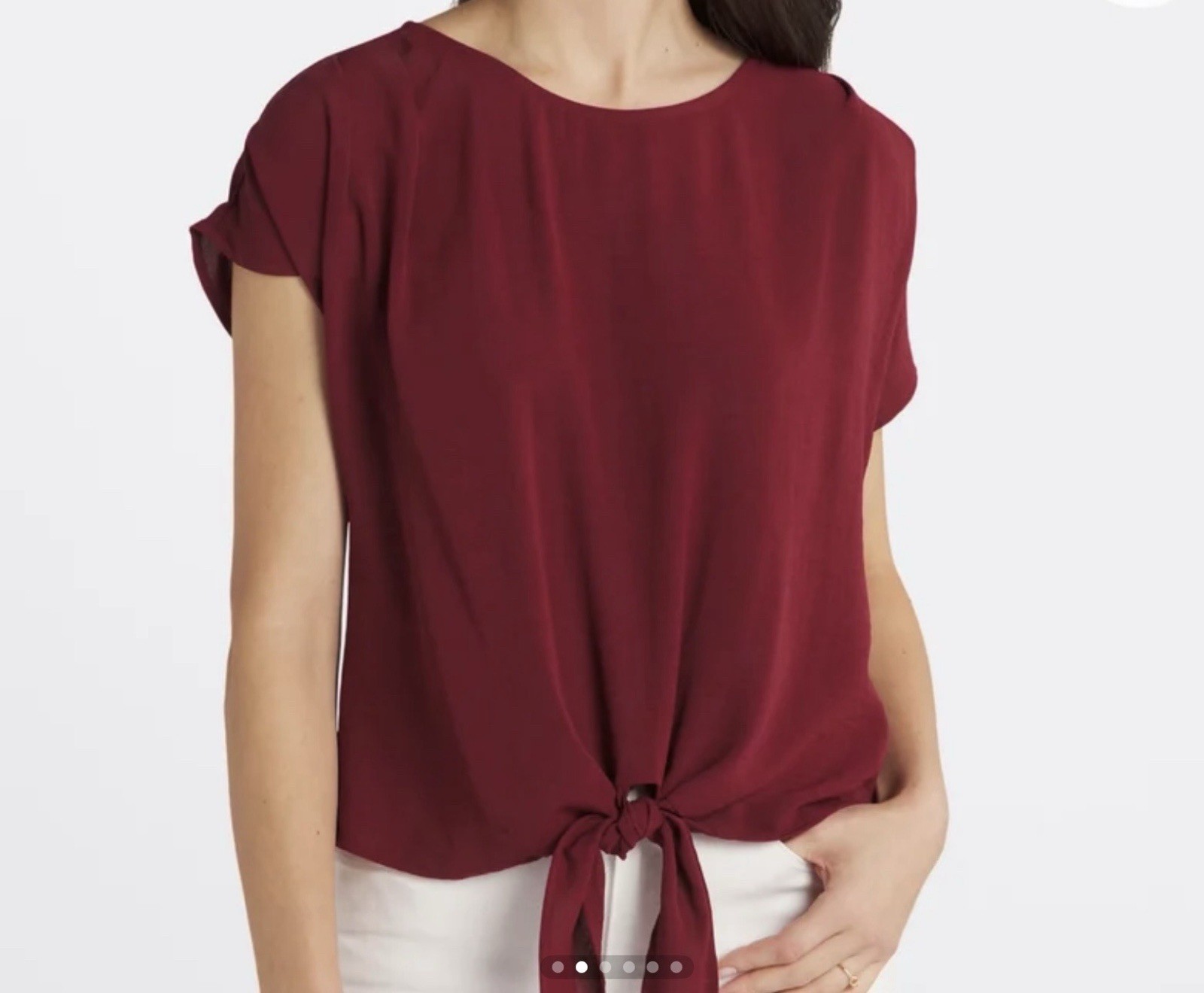 Beacon tie in front blouse from stitch fix Women’s XL Top Burgundy