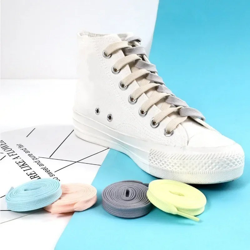 140cm Premium Wax Flat Shoe laces for Air Jordan/Asics/Ultra Boost colored tips