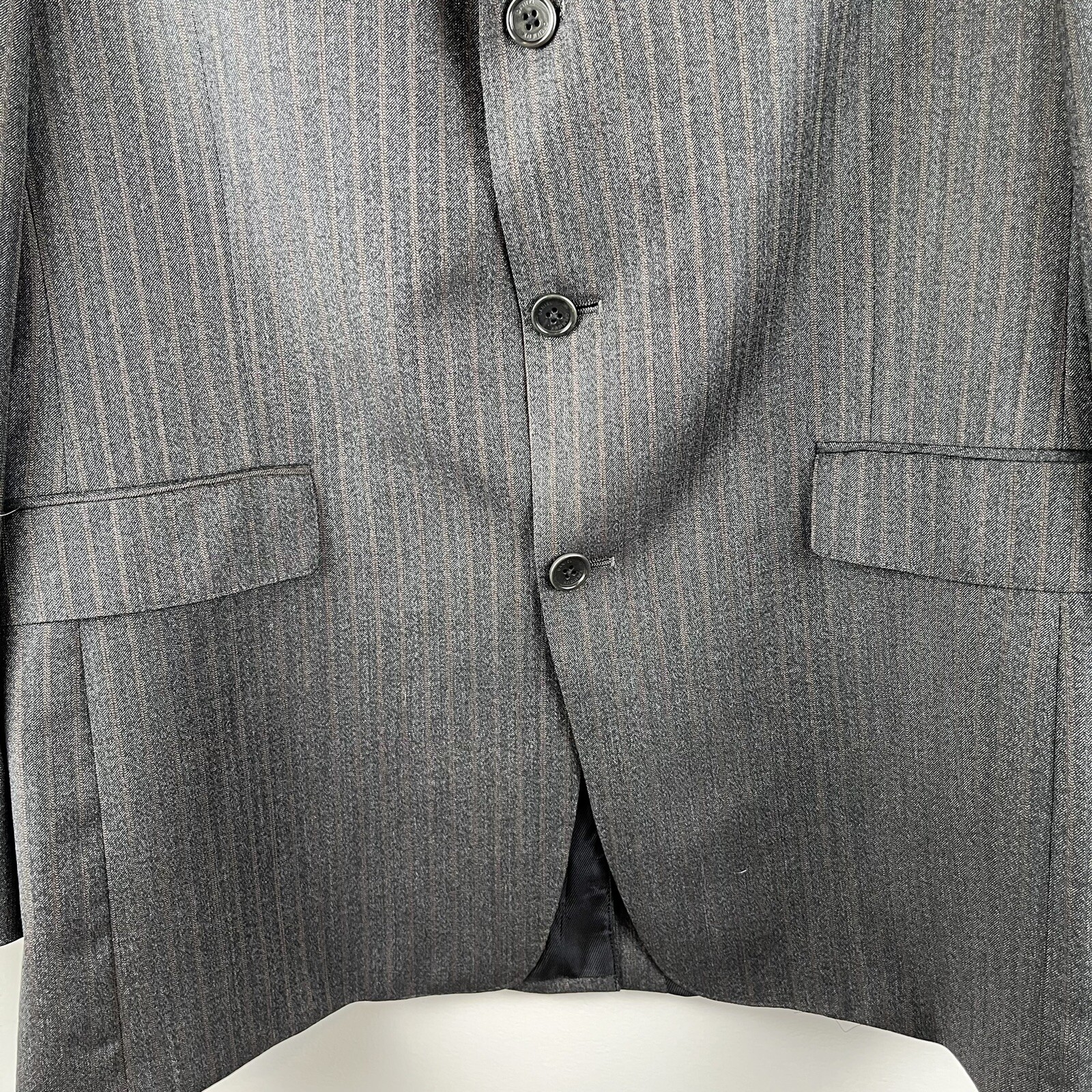 Loro Piana Cremieux Mens 42L Black Blazer Jacket 3 Button Front Single Vented