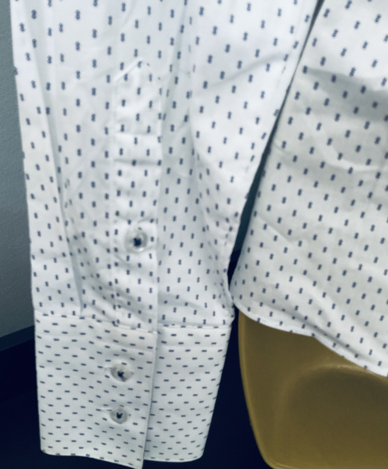 Pristine Hawes & Curtis Fitted Robby Spot Cottond Shirt Blouse UK Size 14