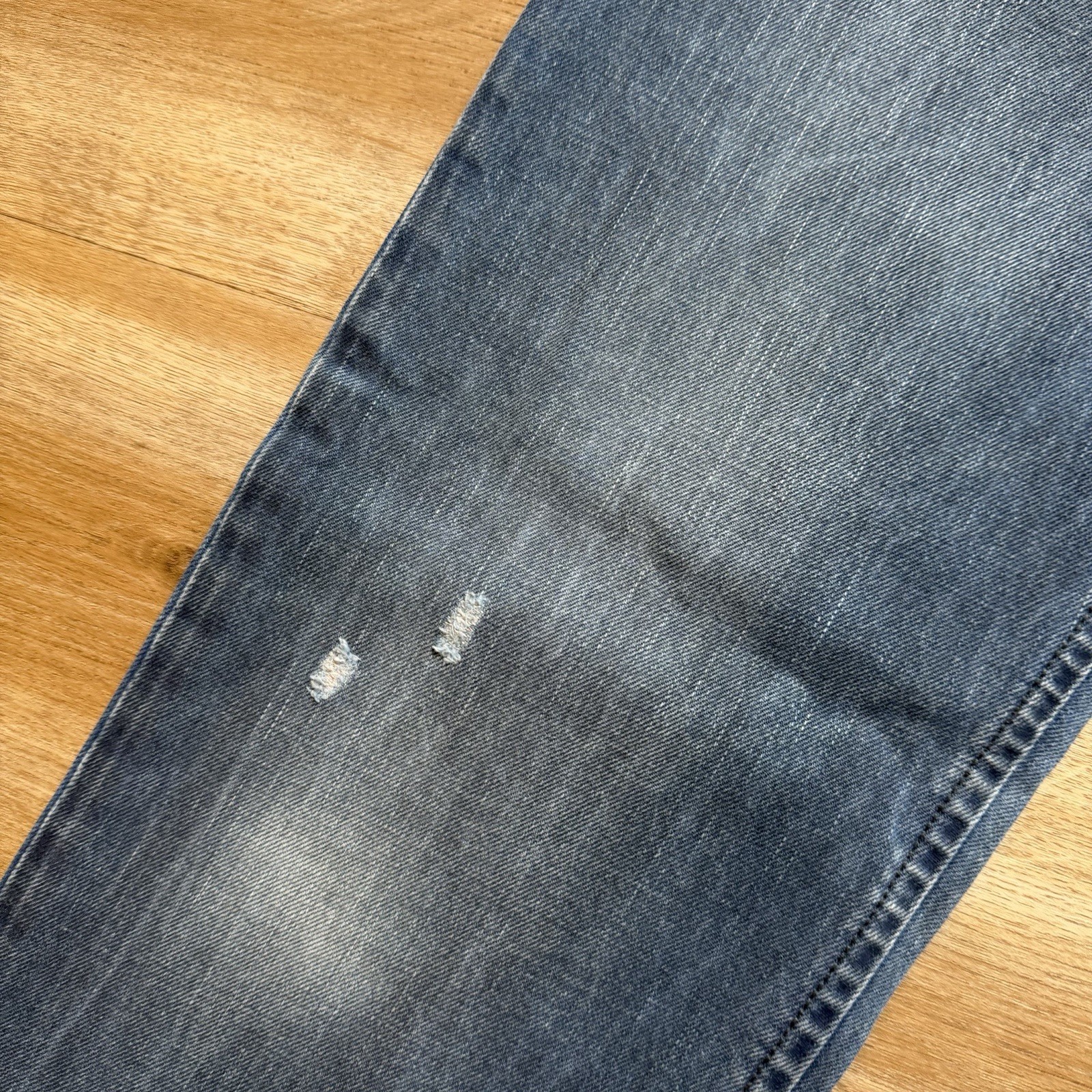 Diesel Iakop Jeans Men 32×32 Blue Slim Tapered Industrial Wash Distressed 0811K