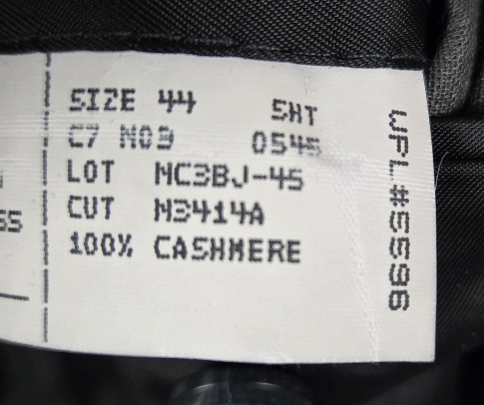 Nordstrom Loro Piana 100% Cashmere Black 3/2 Roll Single Vented Blazer Size 44S