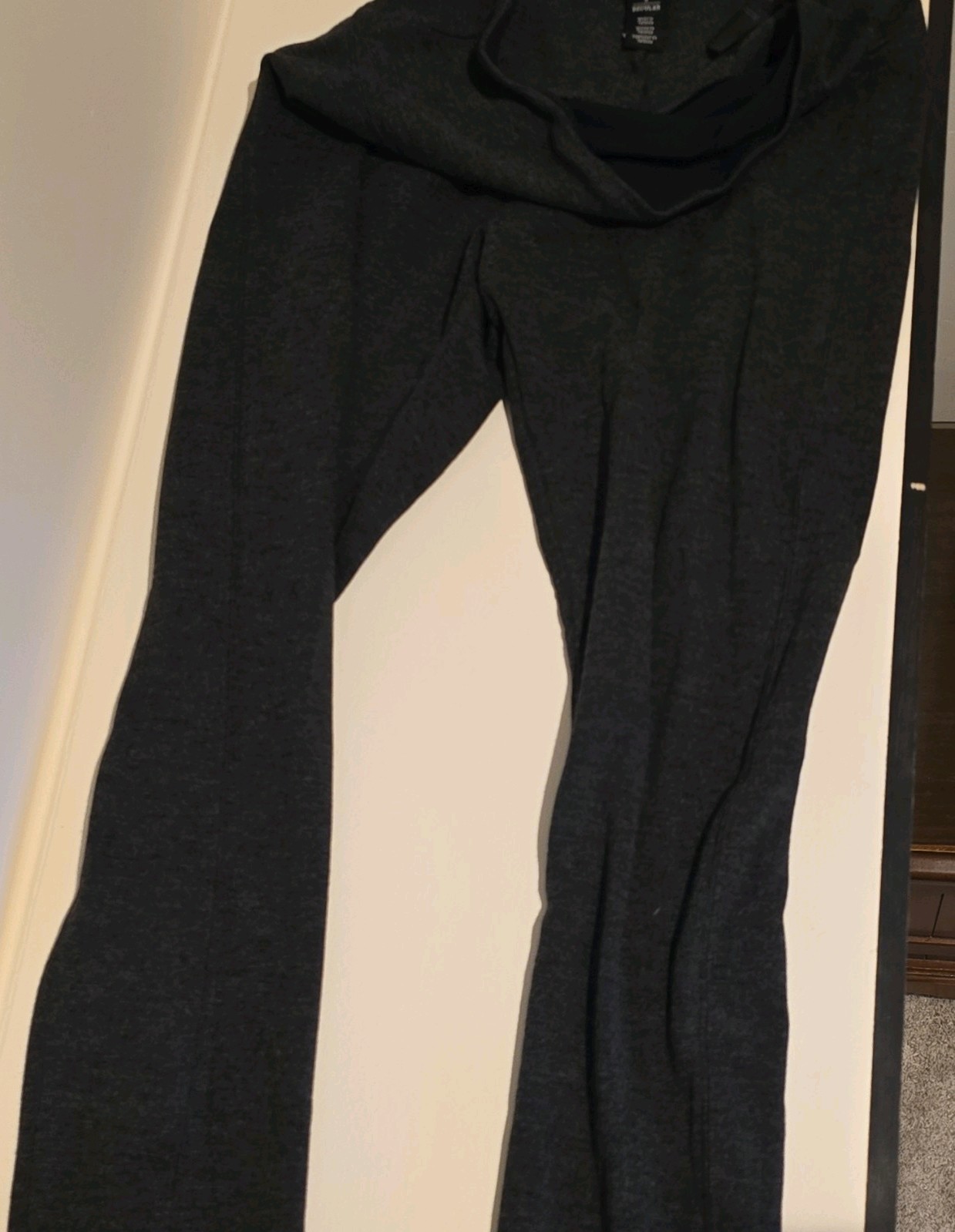White House Black Market Womens Knit Pants Size Large Black Boot Model Spandex