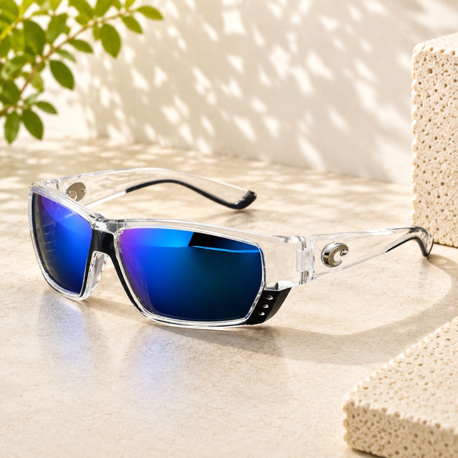 Costa Del Mar Polarized Sunglasses , Tortoise Red Brown Frame Blue Mirror Lens