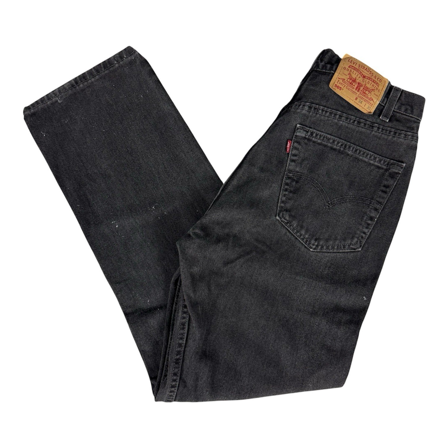 Vintage Levi’s 505 Regular Fit Straight Leg Jeans Men’s 34×30* (32×29) Black USA