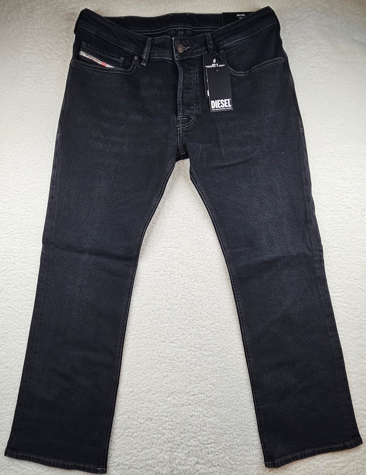 Diesel 2007 Zatiny Slim Bootcut Stretch Jeans Black Denim Mens CHOOSE YOUR SIZE