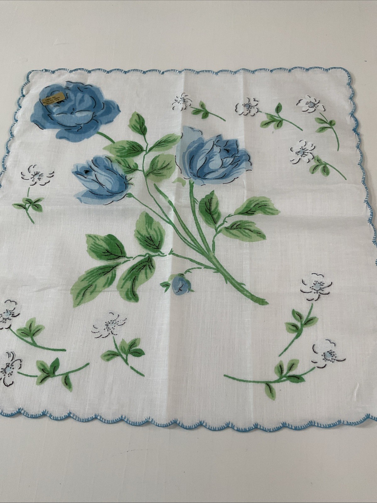 Vintage Ladies Hankies Lot Of 20 SHADES OF BLUE TONES FLORALS