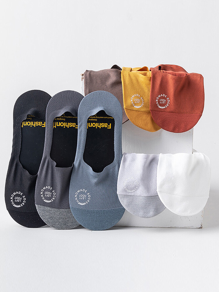 Men Hosiery Ultra-thin Socks Boat Socks Mesh Socks Invisible Socks Casual Solid✔