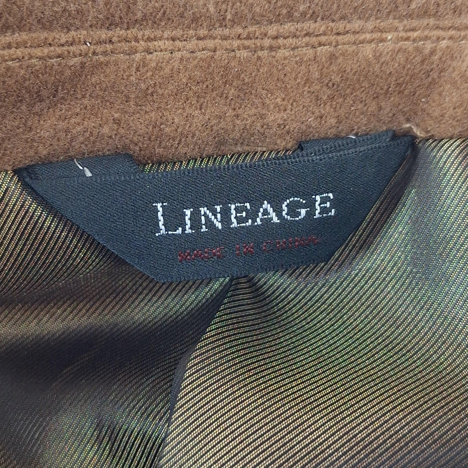 Lineage Sport Coat Mens 50 Brown Lambs Wool Feel Ventless 3 Button Classic Fit