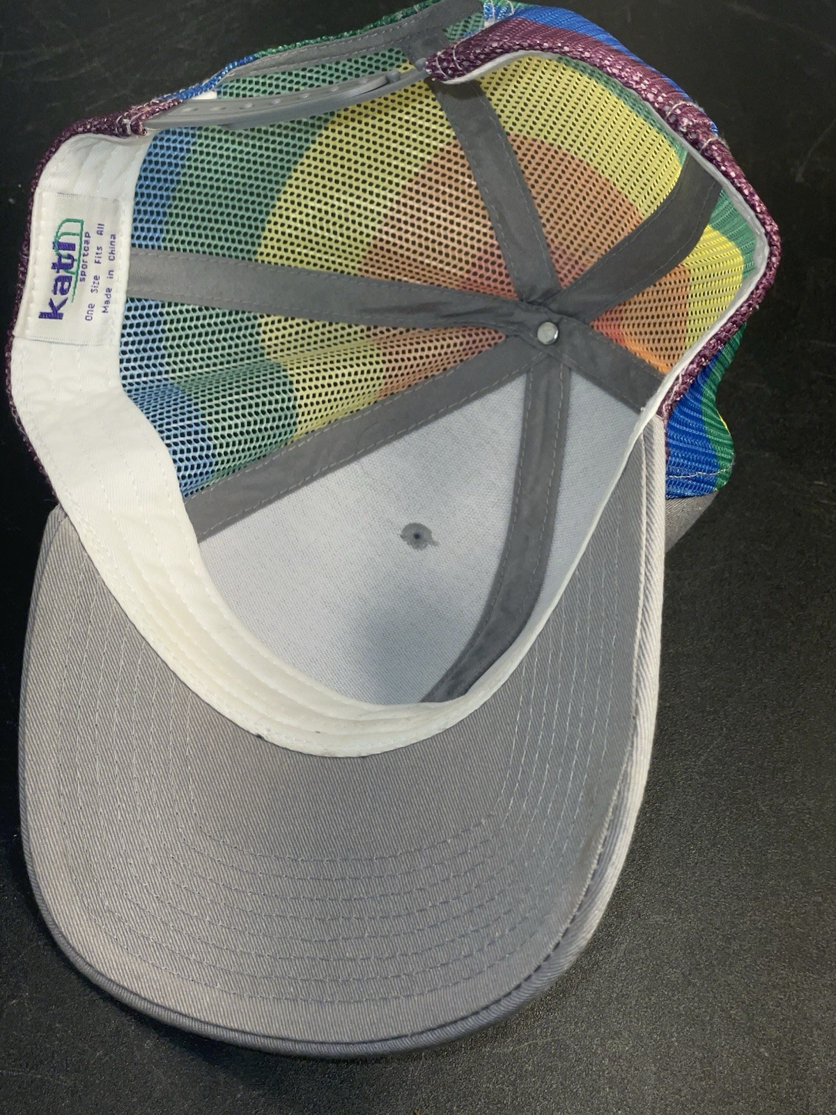 Gay Pride Snap Back Baseball Cap Pittsburgh Fitness Project Rainbow Mesh