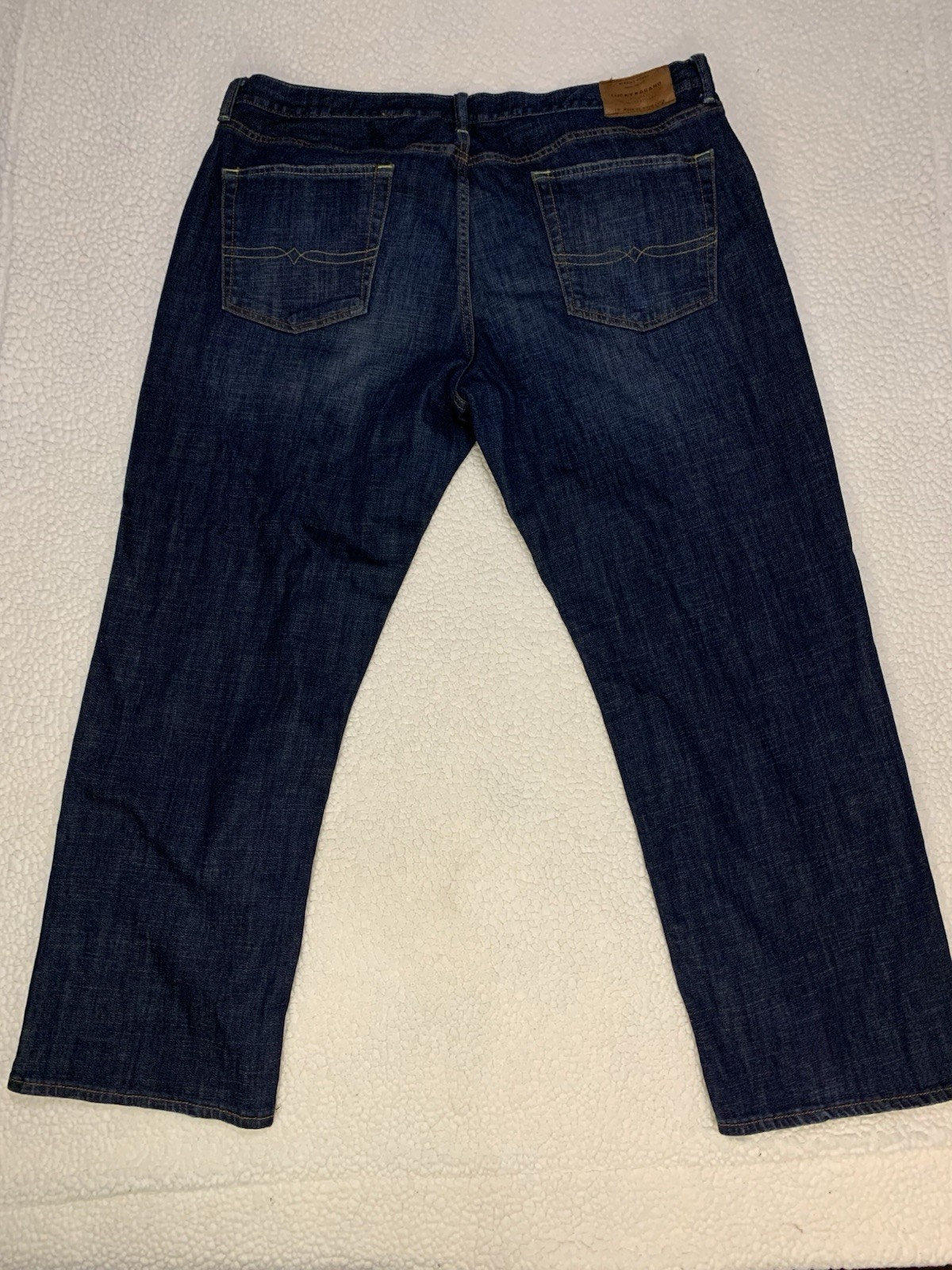 Lucky Brand Men’s Dark Wash Straight Denim Jeans relaxed whisking