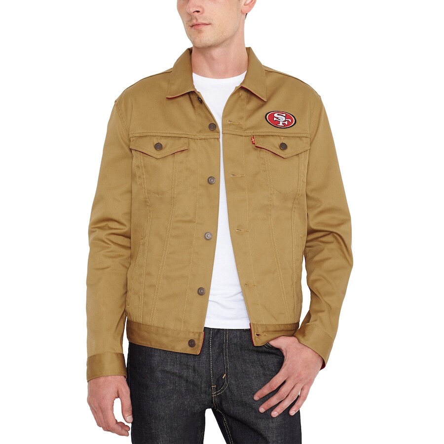 Levis San Francisco 49ers Levi’s Gold Twill Trucker Button-Up Jacket 18194000