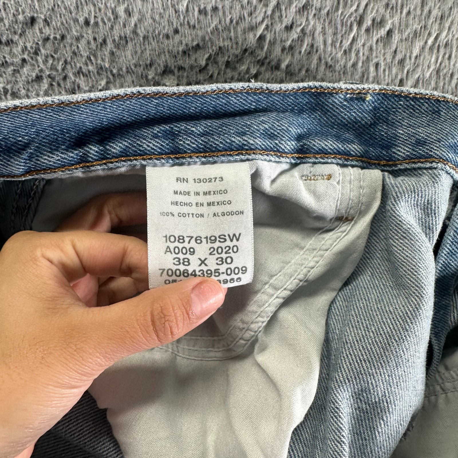 Rustler by Wrangler Jeans Mens 38×30 Blue Cotton Denim Straight Leg Workwear