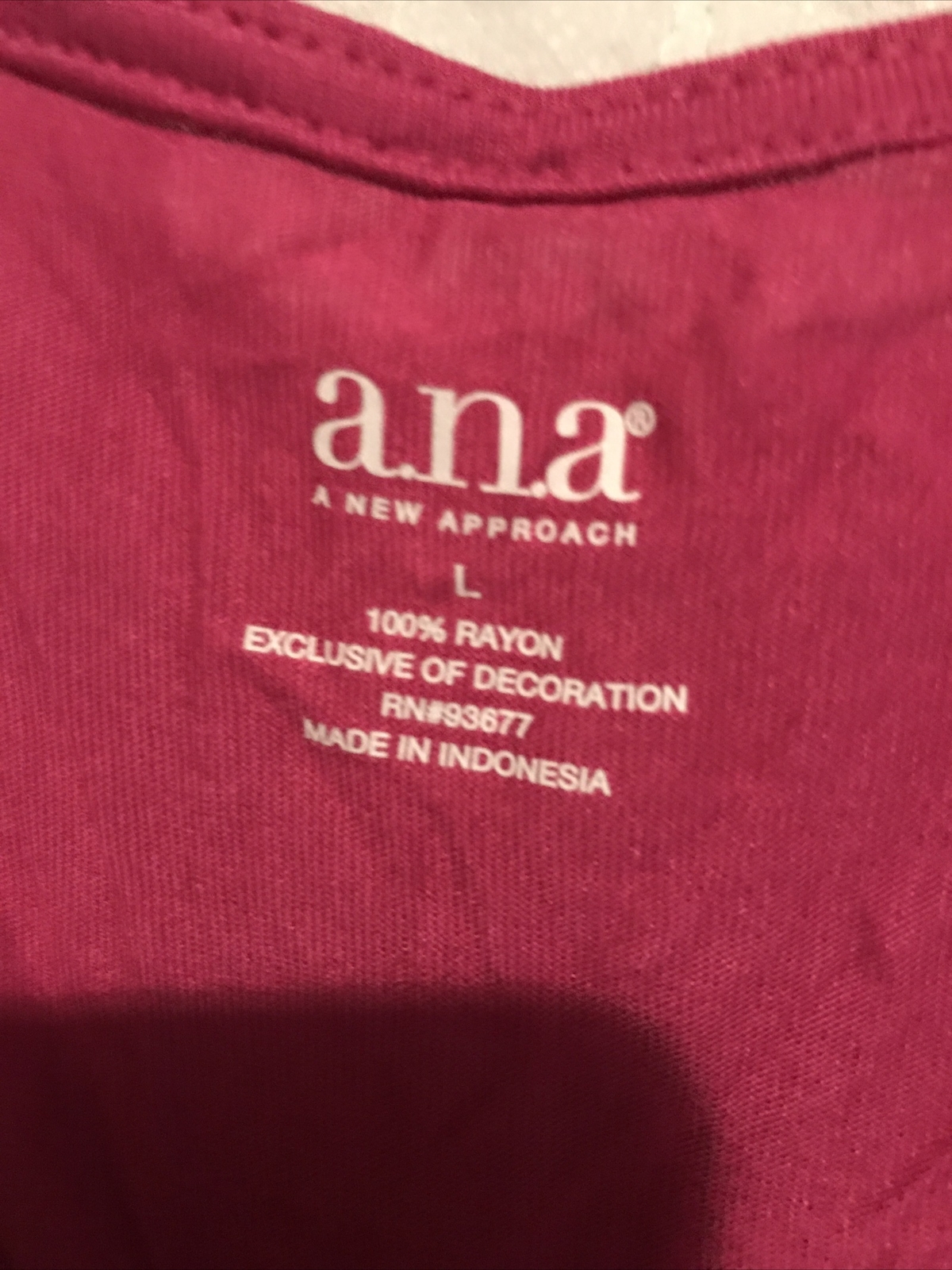 a.n.a Women’s V-Neck Tank Top Pink Large Ret. $30 (TW-1506)