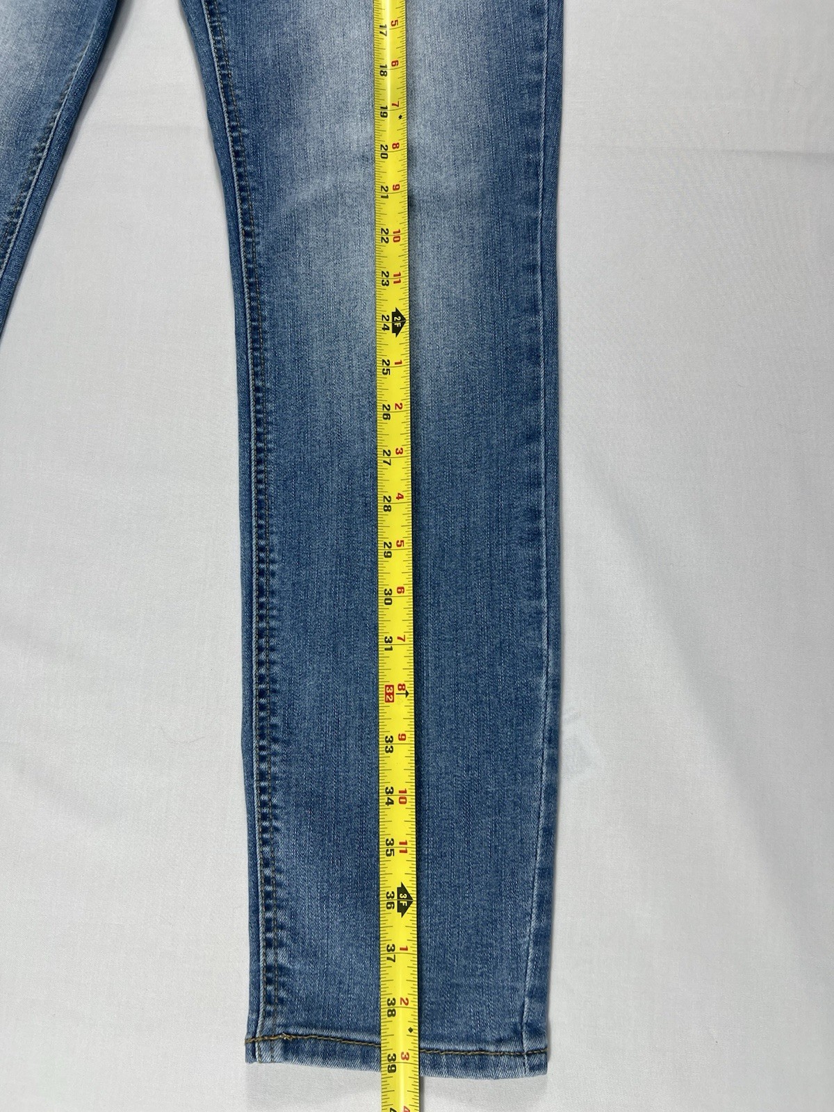 Indigo Rein Women’s Slim Fit Straight Leg Blue Denim Jeans Size 15 Pockets
