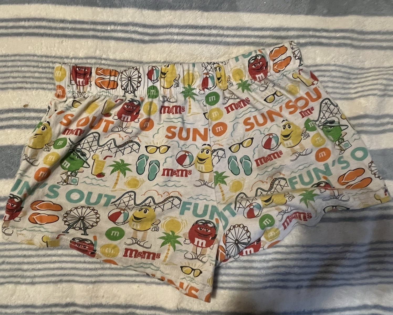 M&M’s Graphic Print Multicolor Boxer Shorts Underwear Teens S Regular