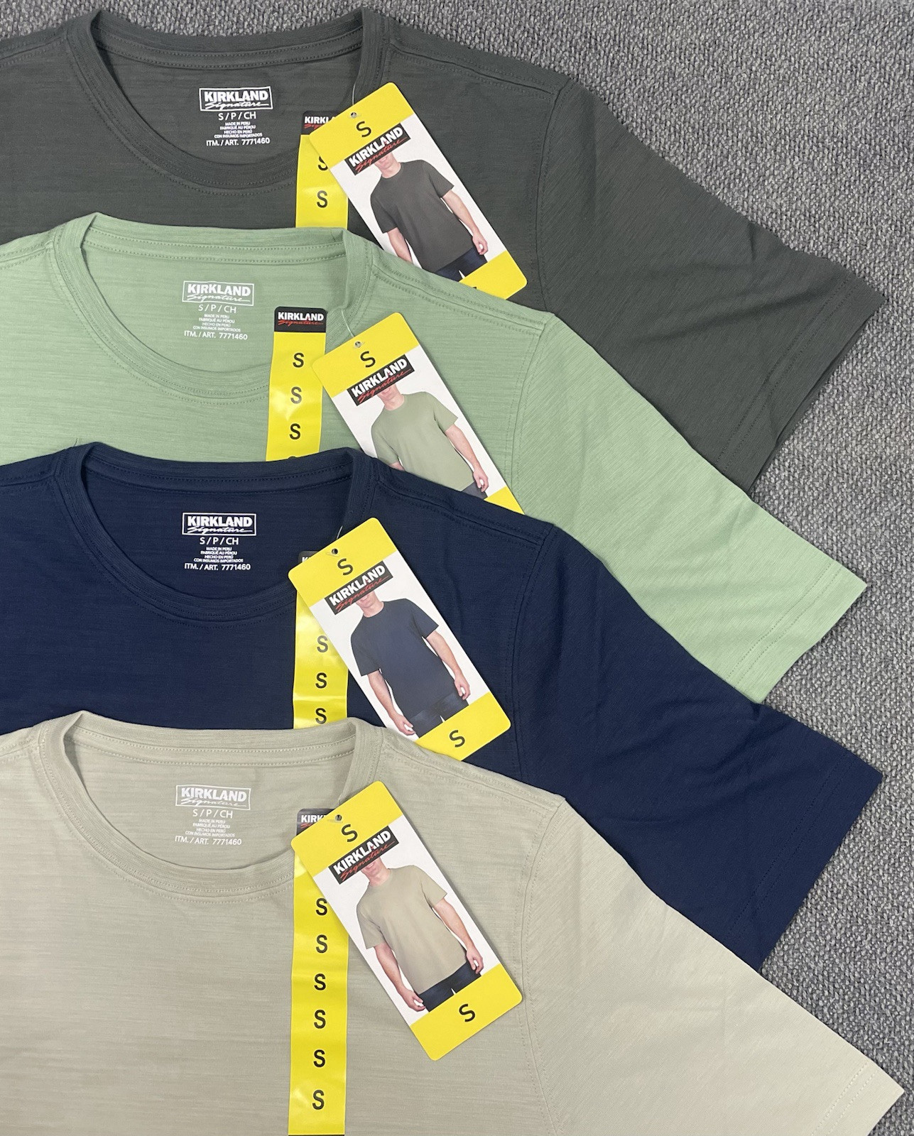 Kirkland Signature Men’s Pima Cotton Slub Tee Pick Your Size & Color NWT