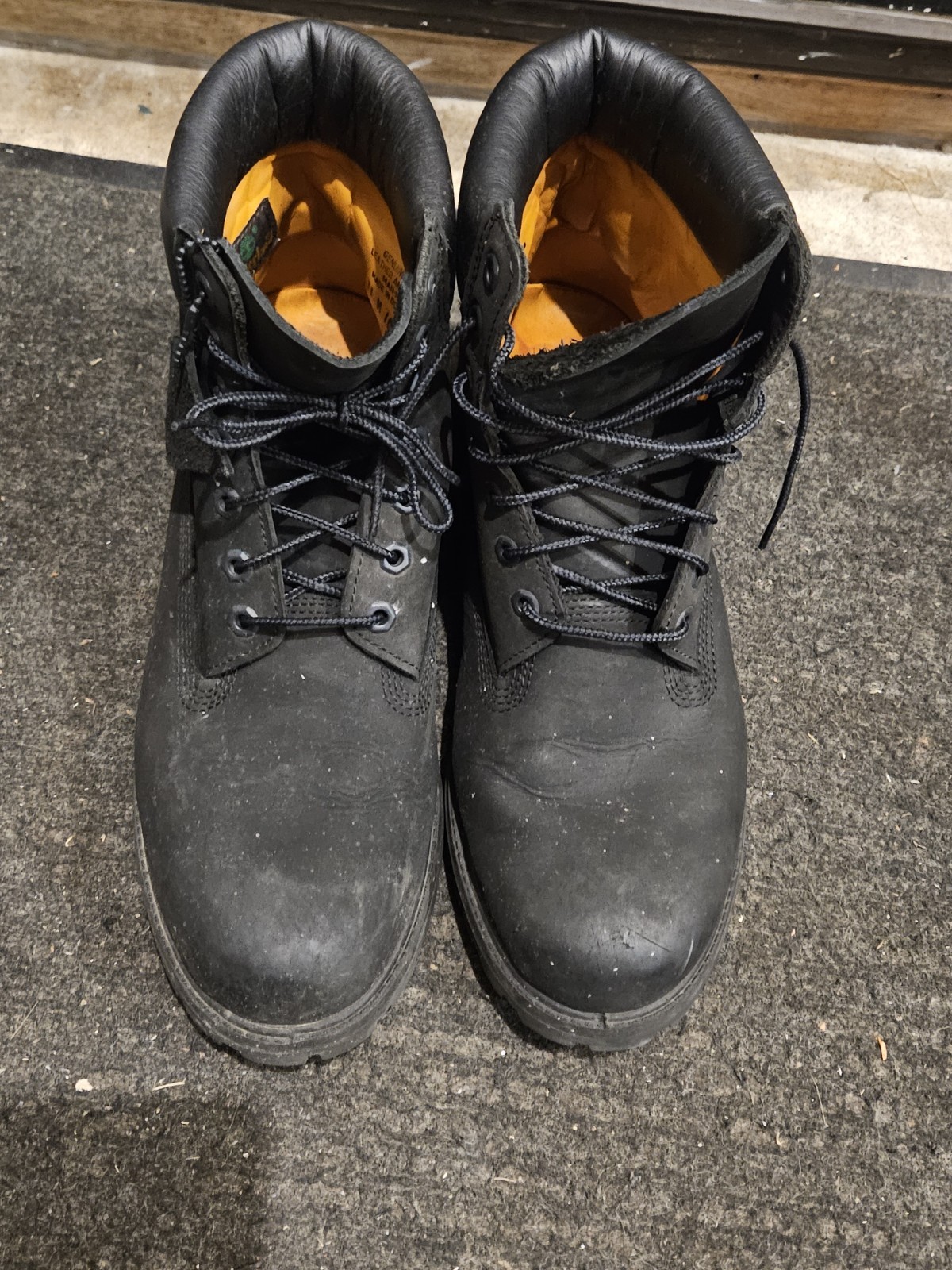 Size 11 Timberland Premium Waterproof Mens Boot Black Nubuck Leather 10073