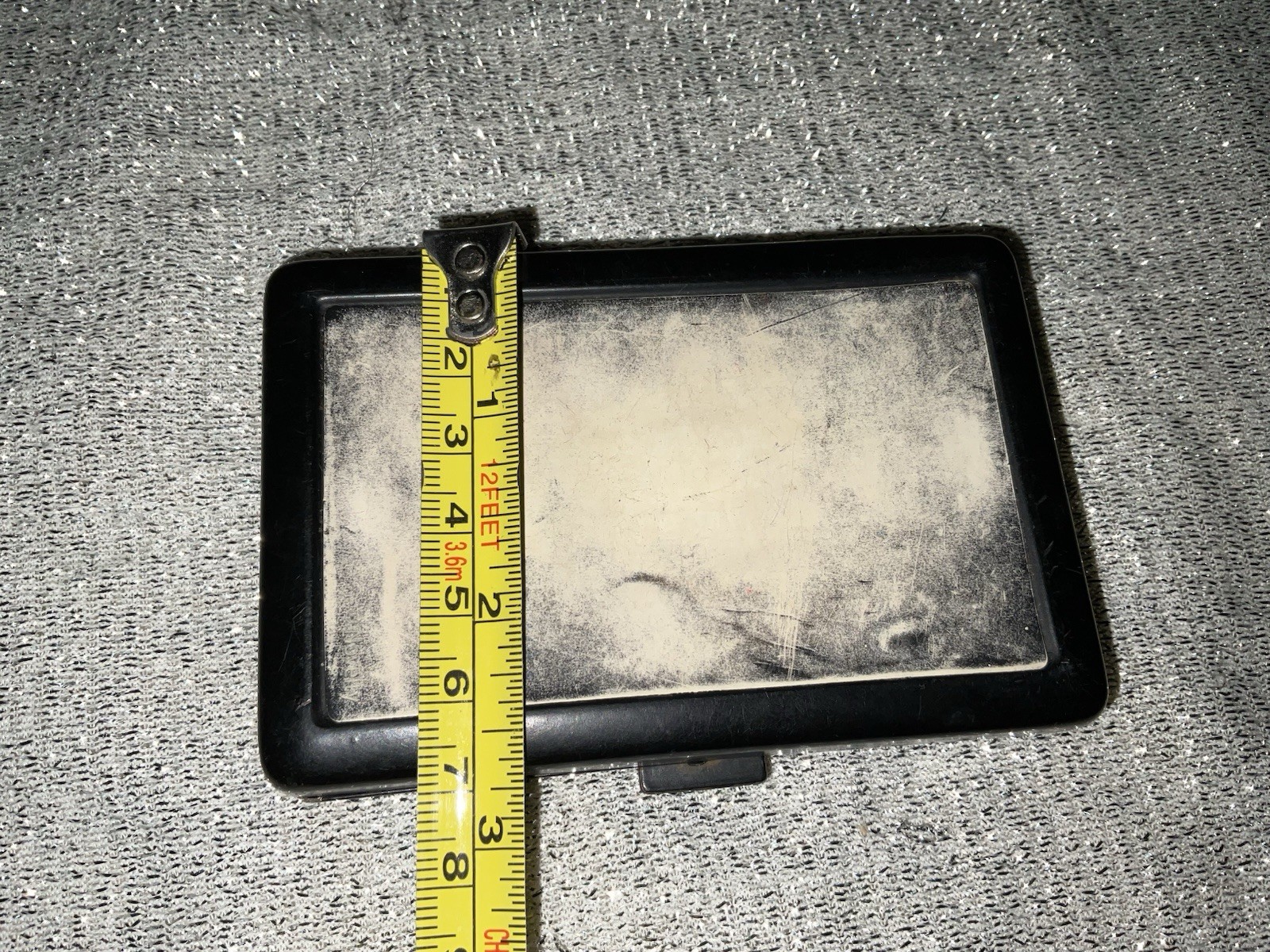 Vintage Art Deco Compact / Cigarette Case Black Metal See Pics Spring-Loaded