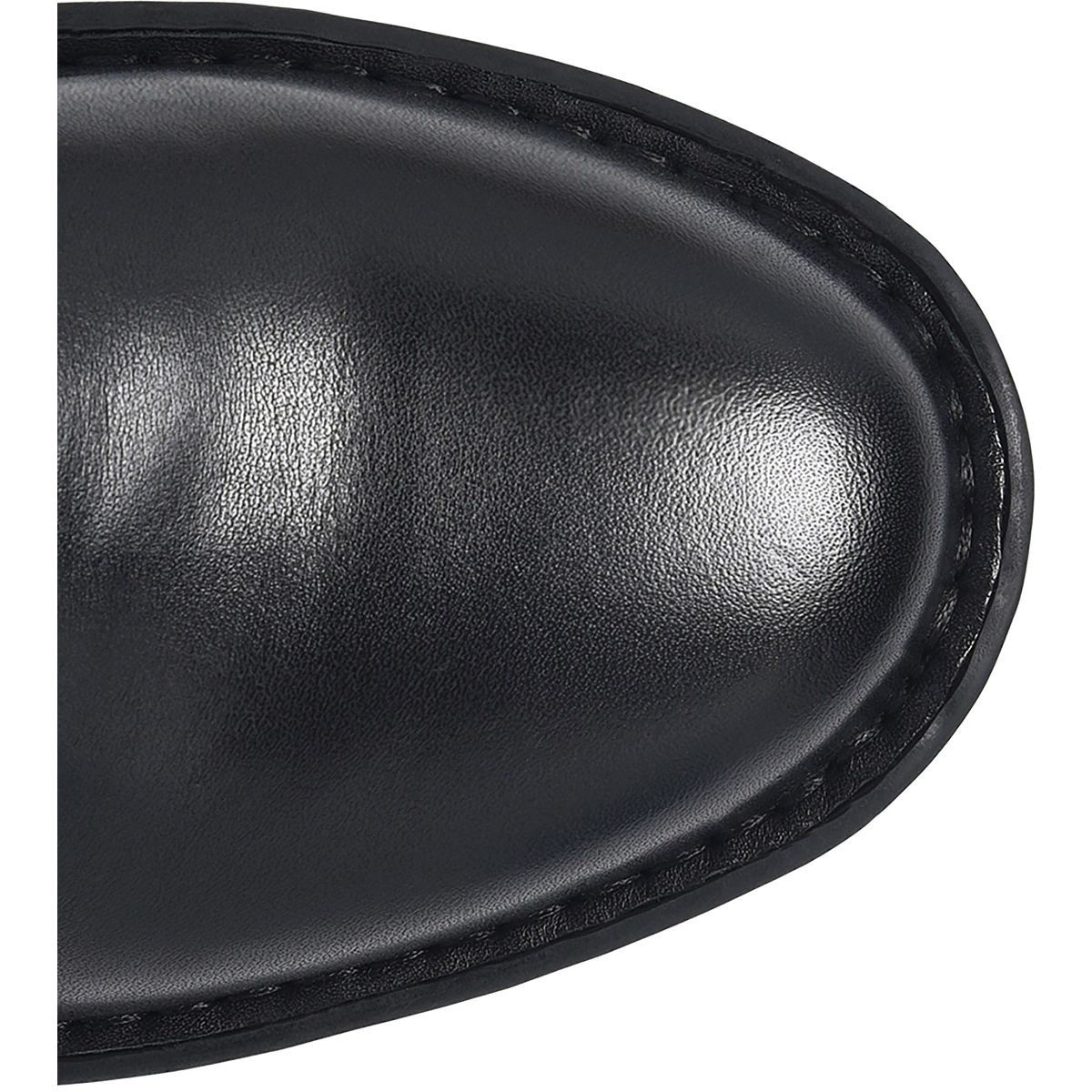 Born Women’s Caraway Black Leather Stretch Tall Riding Combat Boots Zip Size 6.5