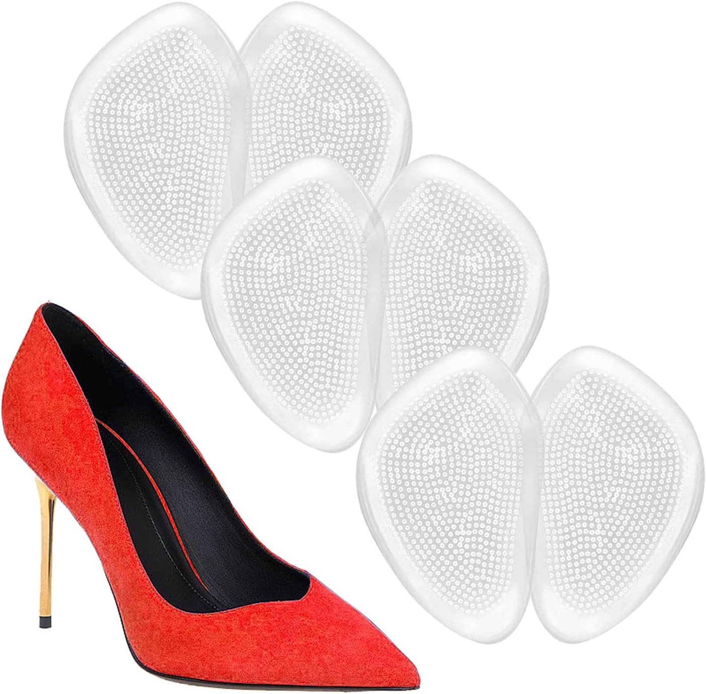 WOXVM Ball of Foot Cushions for Women, 3 Pairs Reusable Metatarsal Pads Women Me