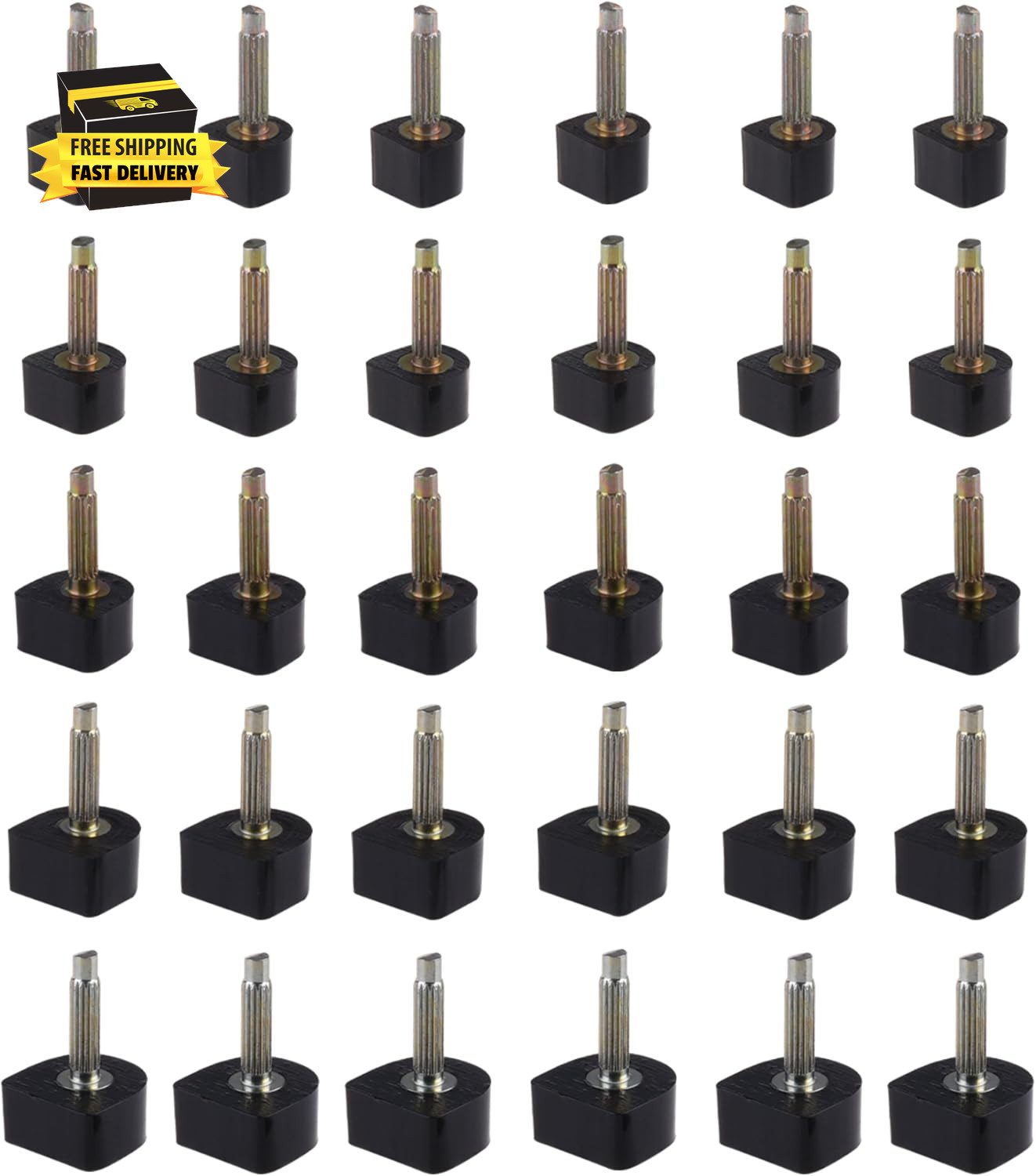Cosmos 15 Pairs High Heel Tips Shoes Replacement Tap Caps, 5 Size, 8/9/10/11/12M