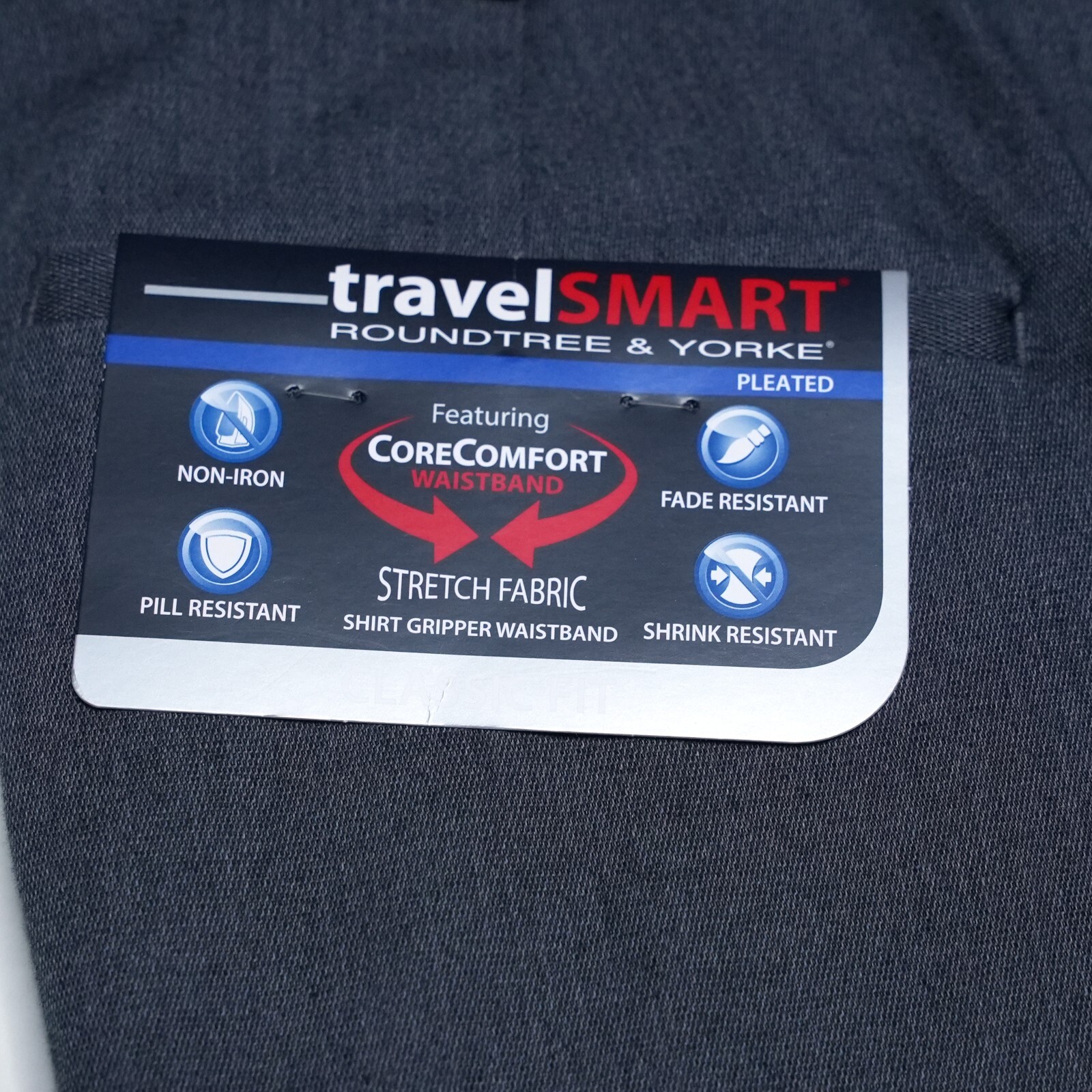 Roundtree & Yorke TravelSmart Pants LT 36″x36″ Tall Gray Pleated Non Iron NWT