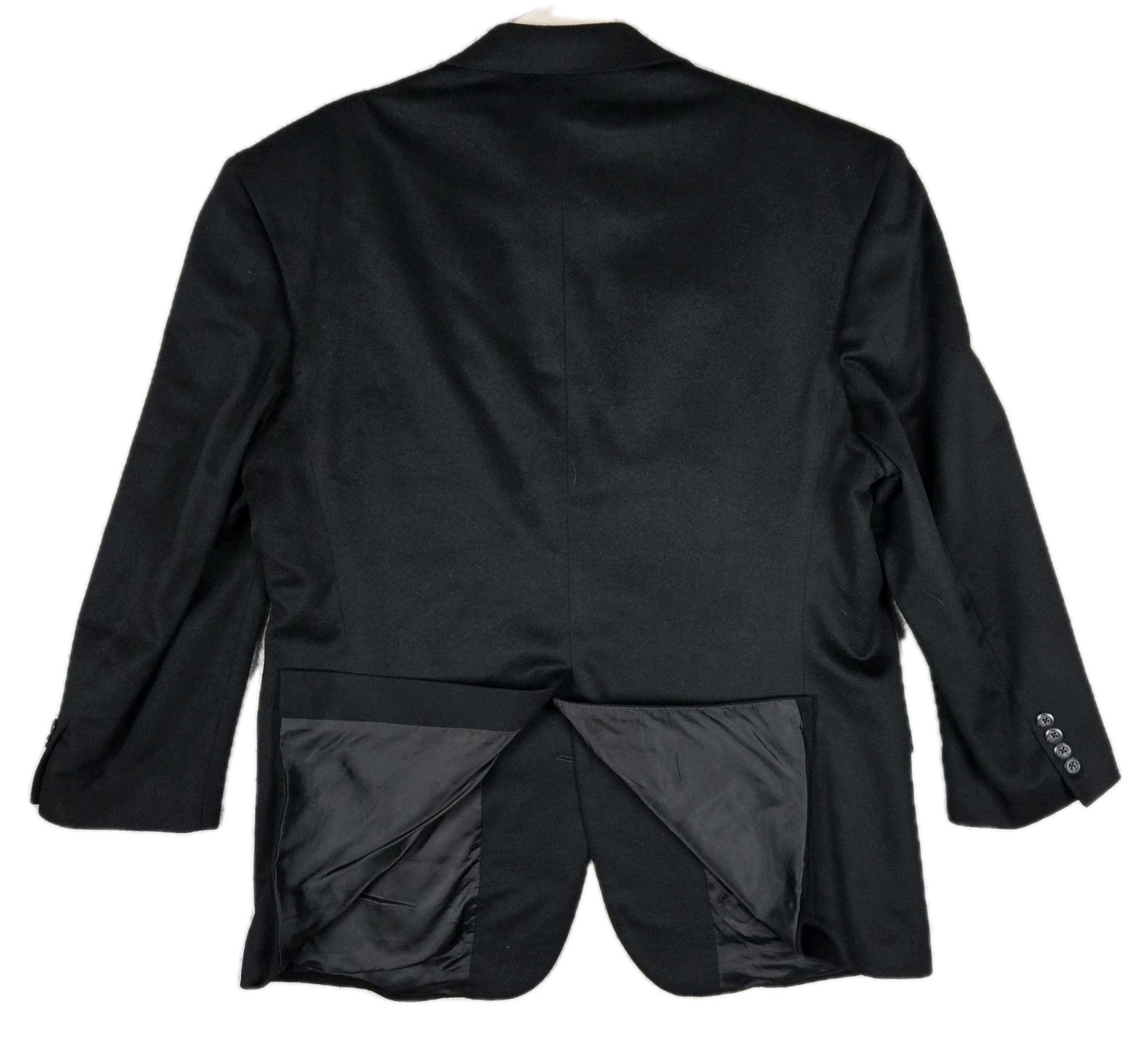 Nordstrom Loro Piana 100% Cashmere Black 3/2 Roll Single Vented Blazer Size 44S