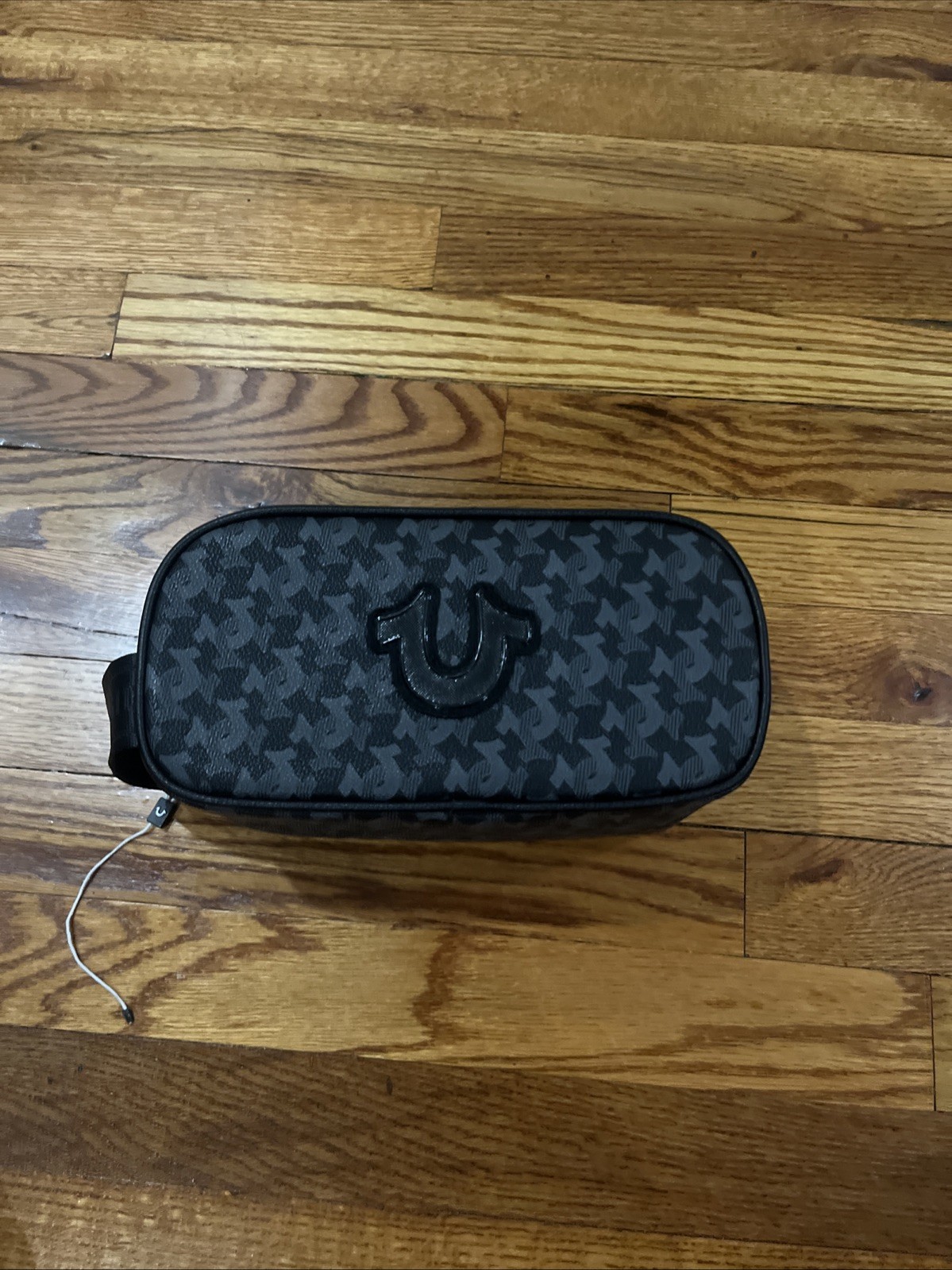 TRUE RELIGION Mens Toiletry Travel Bags CODA AUKKA Faux Leather Black NWT