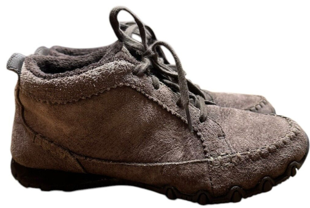 Skechers Women’s Boots Shoes Size 5 Suede Bikers Lineage Chukka 44706