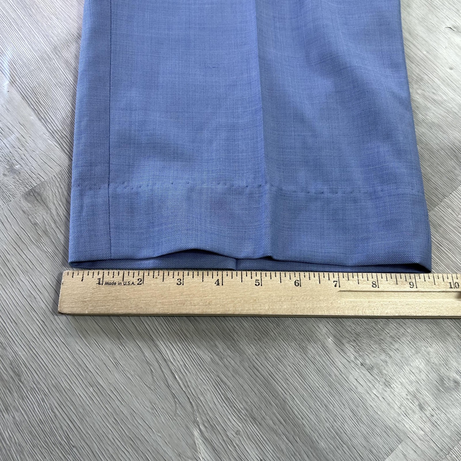Paul Fredrick Suit Mens 46R Jacket 48×29 Pants Vest Sky Blue Wool 3 Piece Set