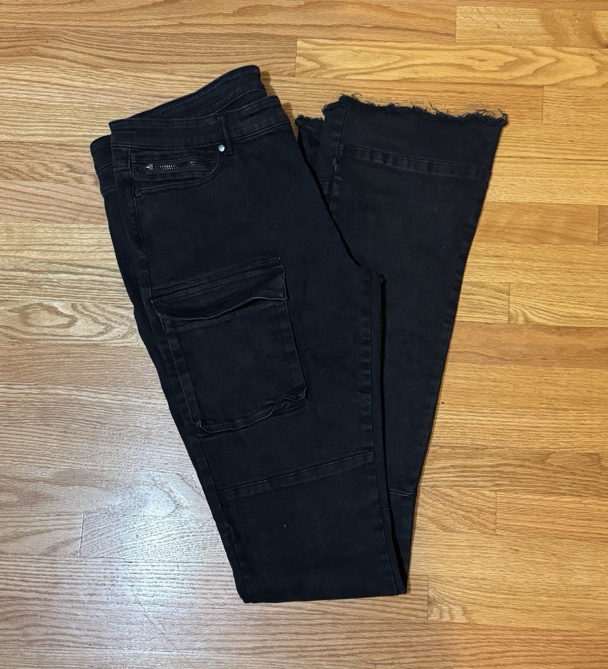 Rockstar Original RSM22 Super Stacked Slim Flare Jeans Stretch Pockets