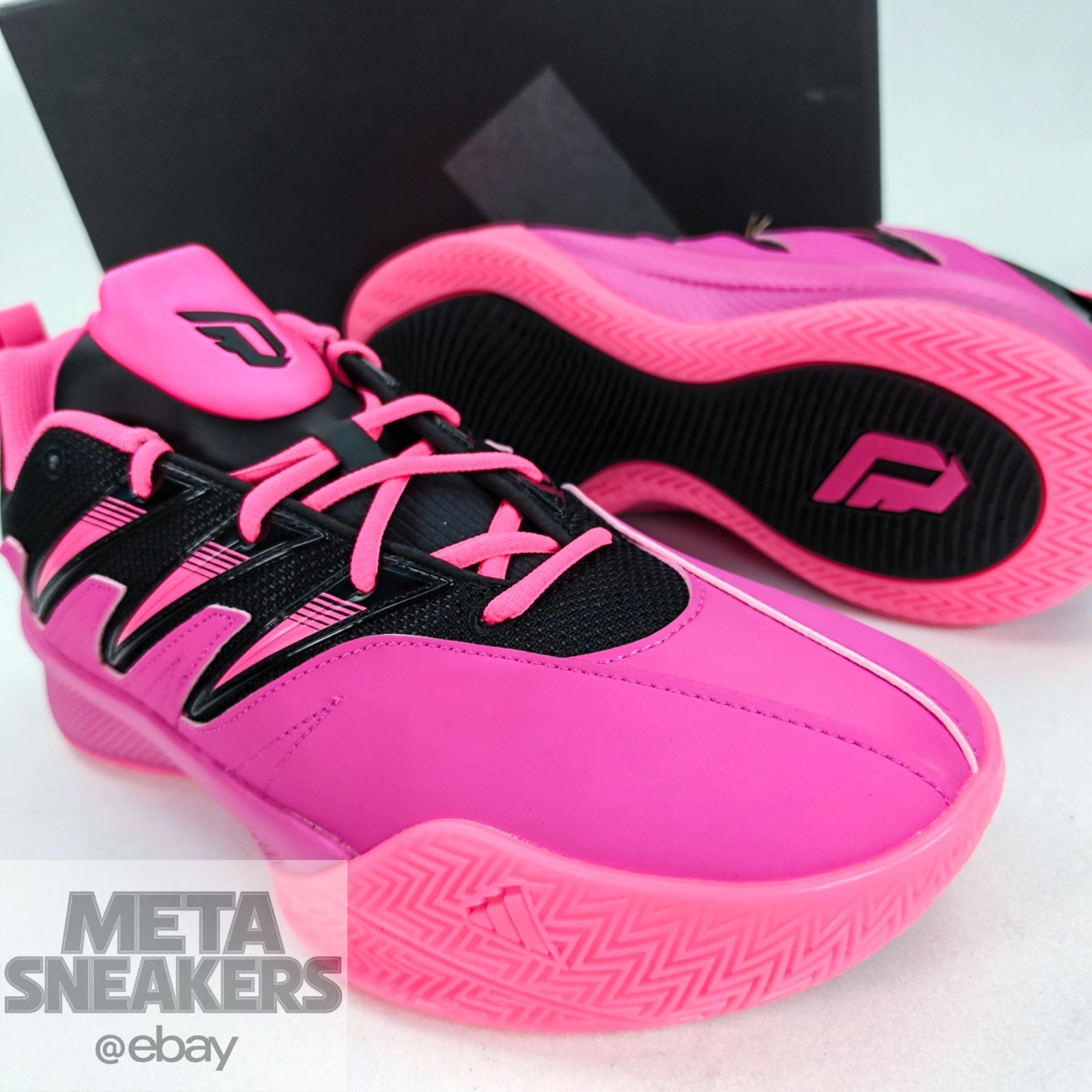 Adidas US 11 Men’s Pink Black Lifestyle Basketball Dame Certified 3 JI1545 New