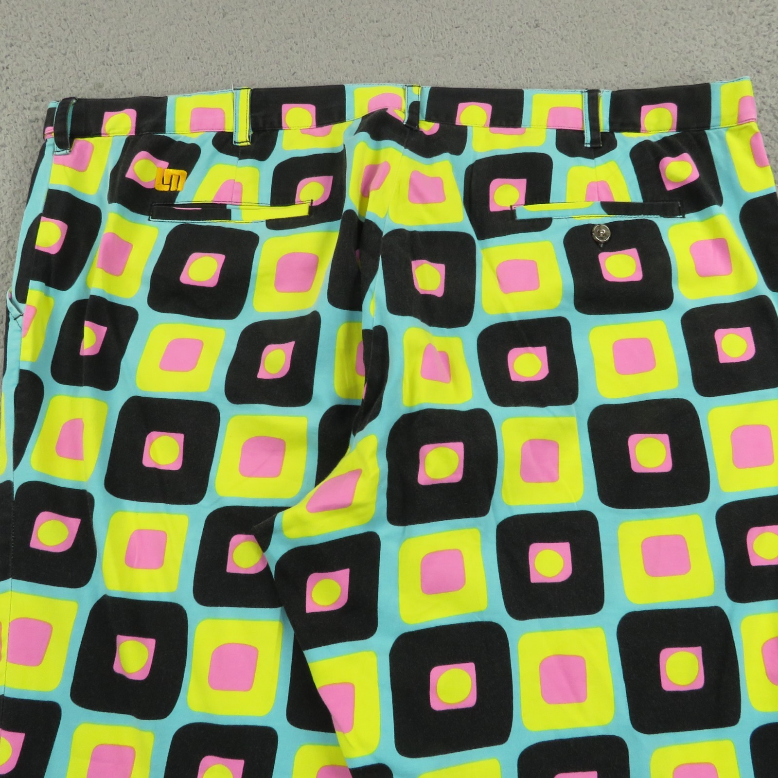 Loudmouth Golf Pant 46×29 Men Geometric Crazy Colorful All Over Expandable Waist