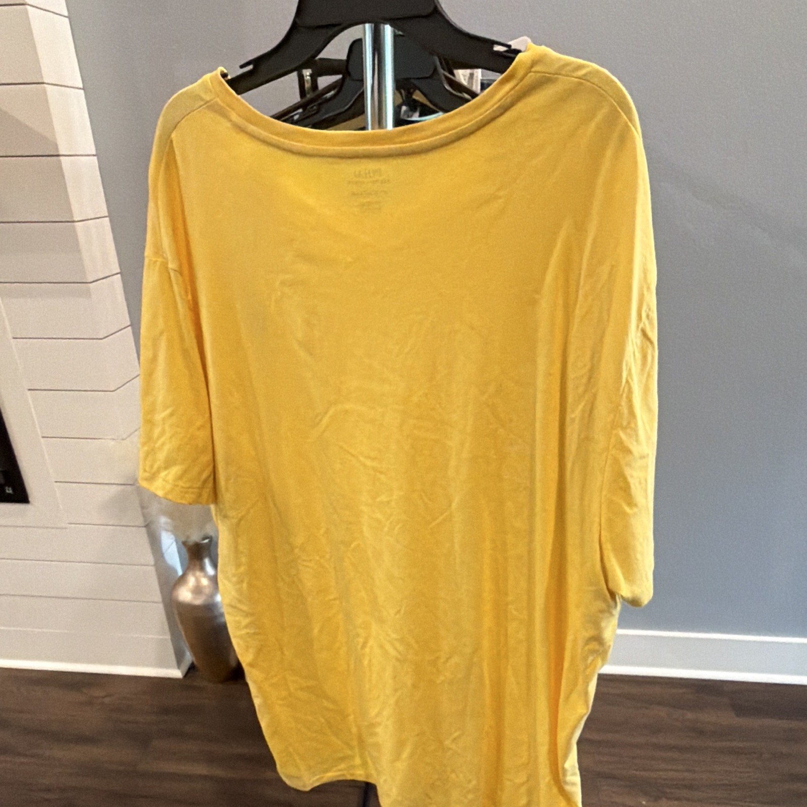 Polo Ralph Lauren Yellow V-Neck Short Sleeve Solid Logo T-Shirt Men’s 2XL